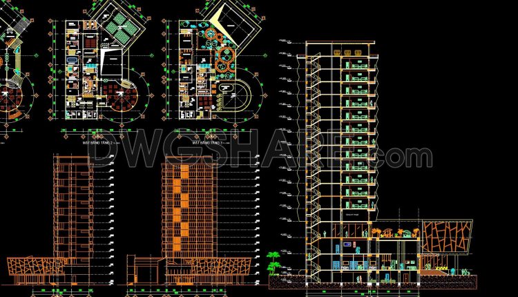 159. Download Architectural Drawings Of 17-story 4-star Hotel (4)