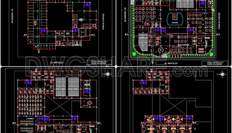 172. Download Architectural Drawings Of A 4-star Hotel With Office – Autocad Dwg (1)