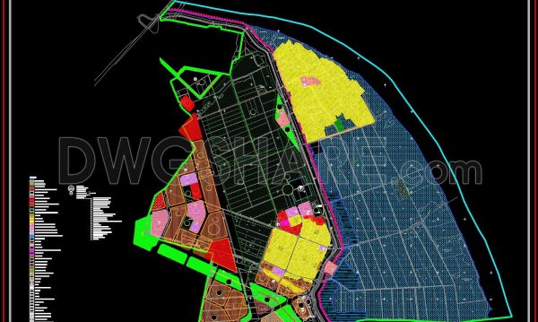 188. Free Download CAD Administrative Boundary Map of Giang Bien Ward