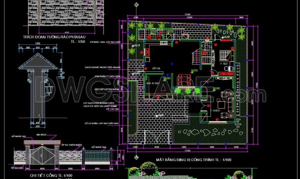 6 months ago
                

                
             330227. Free Download CAD Drawings of Site Layout, Gate Details and Fence Design for a Single-Storey House