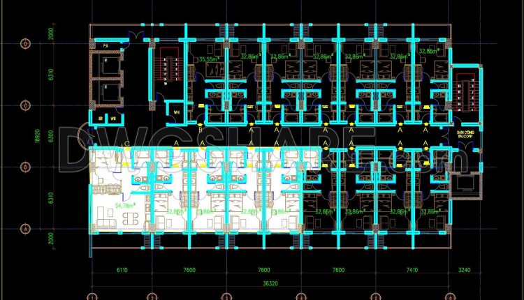 304. Free Download Hotel Floor Plan CAD Drawings – 3rd, 5th, 7th, 9th ...