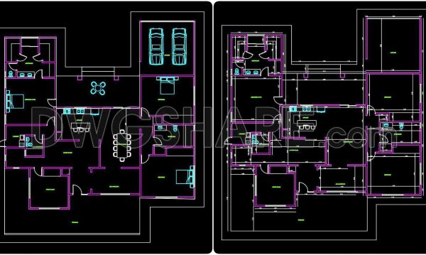 5 months ago
                

                
             377305. Free Download CAD Floor Plan of a Large Family House with Patio