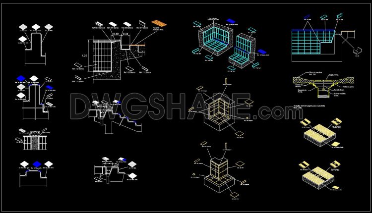 34. Free Download Detailed CAD Drawings of Swimming Pool Construction (1)
