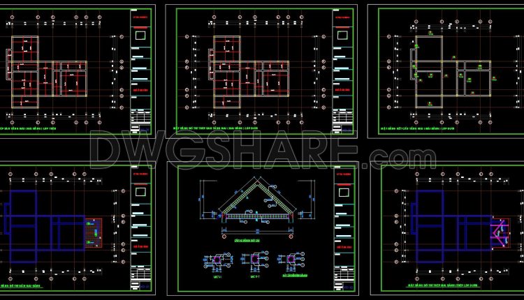 385. Free Download of Structural CAD Drawings for 12.4m x 16.1m Reinforced Concrete Townhouse (3)
