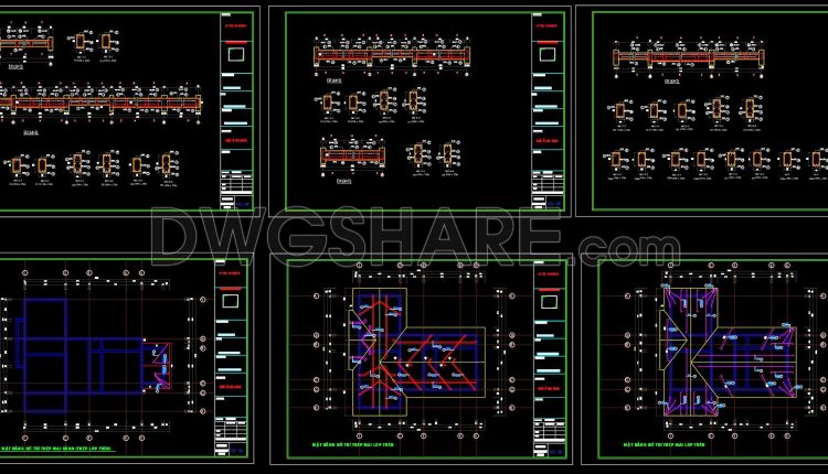 385. Free Download of Structural CAD Drawings for 12.4m x 16.1m Reinforced Concrete Townhouse (2)