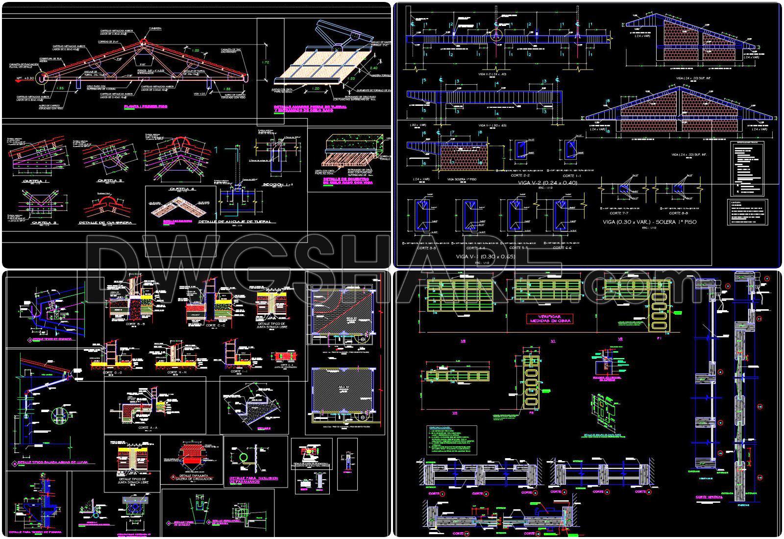 39. Free Download CAD Drawings of a 3-Storey Classroom Building Design Project (2)