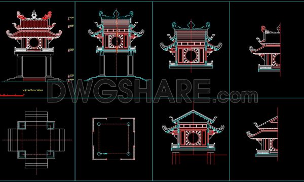 6 months ago
                

                
             58040. Traditional Temple Gate CAD Drawing with Decorative Details – Free Download