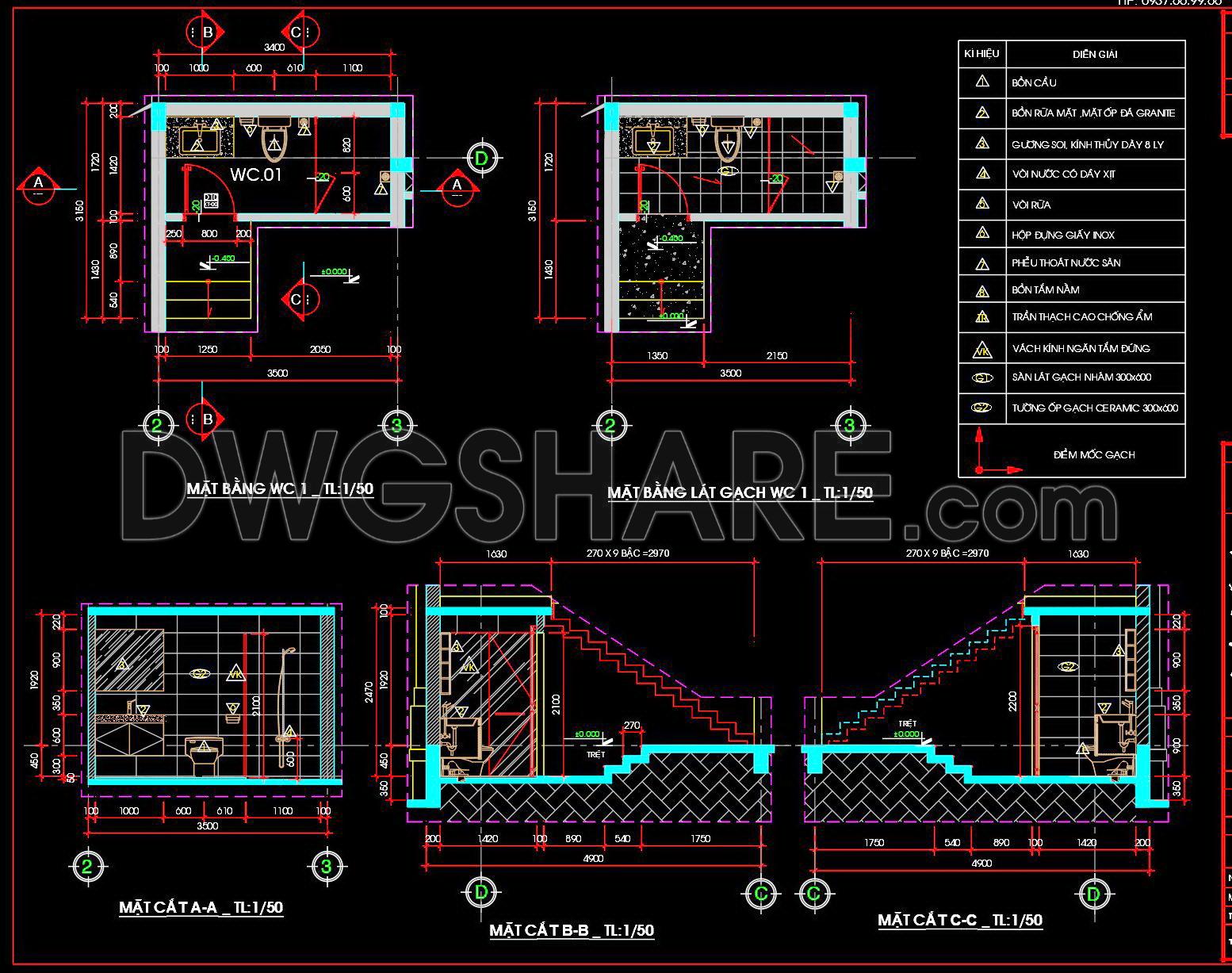 409. Free Download detailed CAD drawings of townhouse stairs (3)