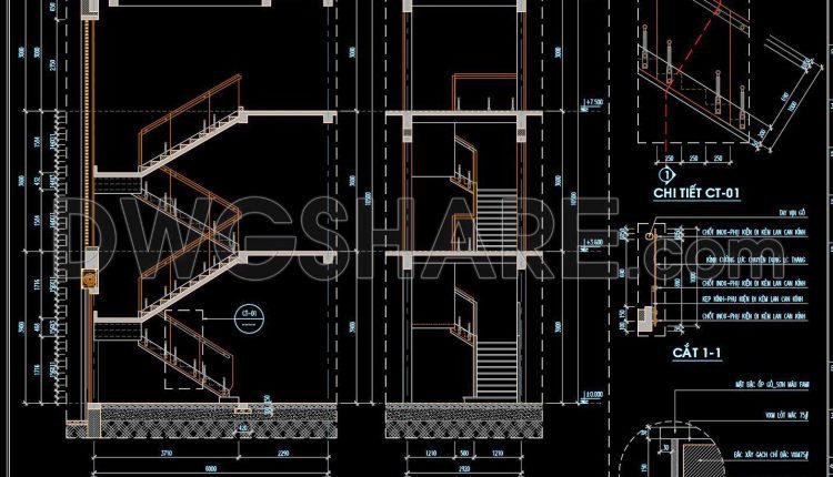 411. Download Detailed CAD Staircase Designs for Townhouses for Free (1 ...