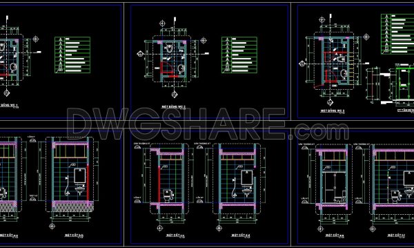 5 months ago
                

                
             562436. Free download of CAD technical drawings for the construction of bathrooms in townhouses