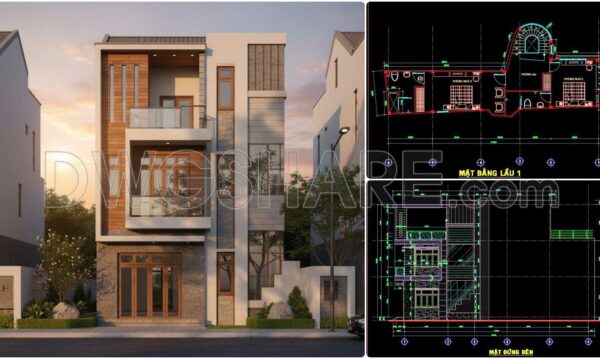 5 months ago
                

                
             432477. Download CAD Design Drawings for a 3-Story House with Dimensions 4m x 17.4m