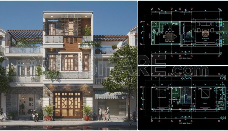 479.-free-cad-plans-for-a-3-storey-house-with-2-bedrooms-1