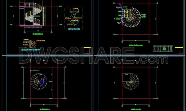 5 months ago
                

                
             472479. Free CAD Spiral Staircase Drawings with Detailed Components