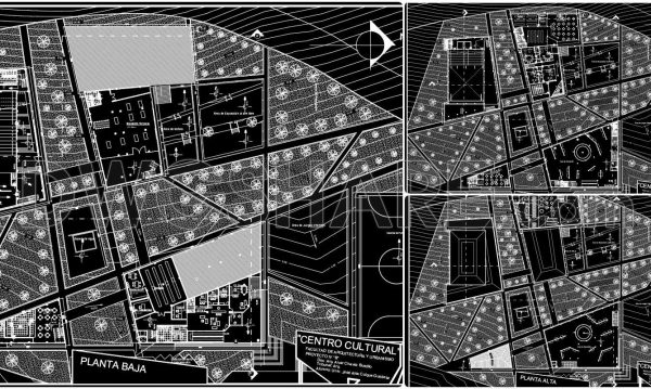 48. Free Download Cultural Center Design Project CAD Drawings