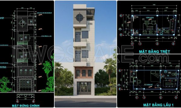 5 months ago
                

                
             302481. Free CAD Drawings of a 4-Storey House with 3 Bedrooms