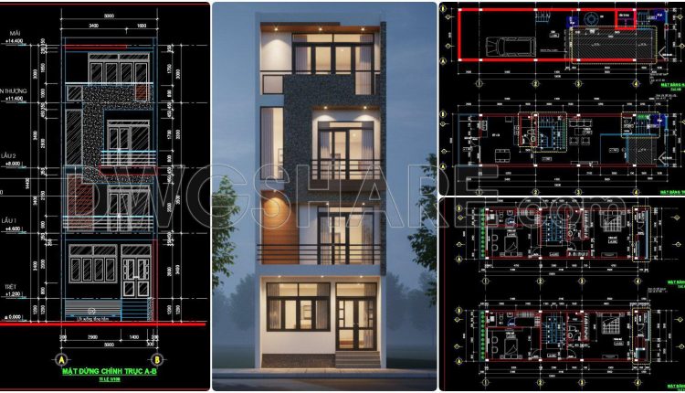 482.-free-cad-drawings-of-a-4-storey-house-5_15m-with-4-bedrooms-1