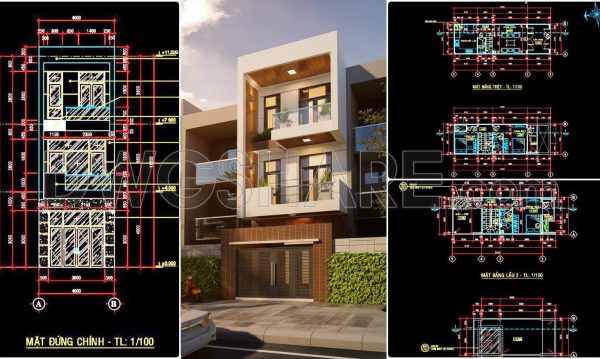 6 months ago
                

                
             510483. Download CAD Design Drawings for a 3-Story House with Dimensions 4m x 12.7m