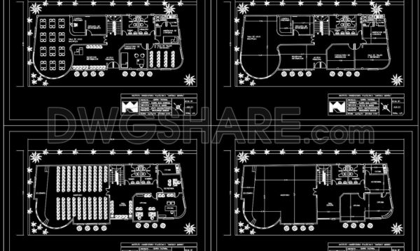 49. Free Download Cultural Center Design Project CAD Drawings