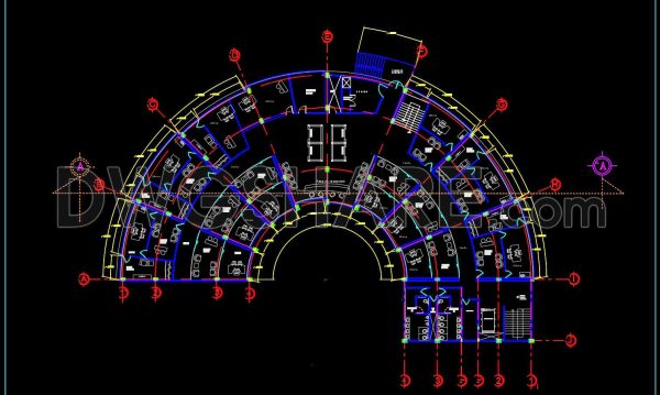 5 months ago
                

                
             86350. Free Download Architectural CAD Drawing of Radial Office Layout with Individual Offices