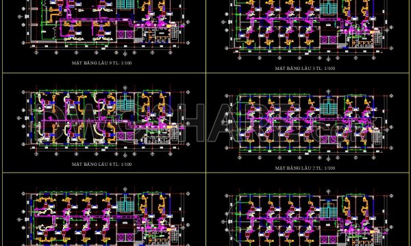 6 months ago 1037506. Download Free CAD Drawings of HVAC Air Conditioning System for Multi-Storey Building