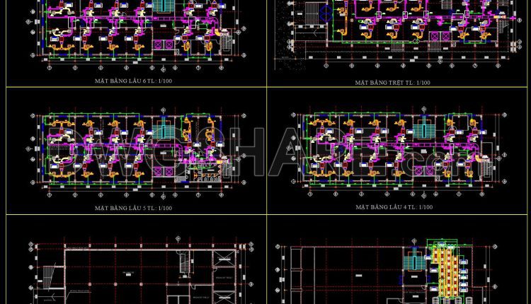 506. Download Free CAD Drawings of HVAC Air Conditioning System for Multi-Storey Building (3)