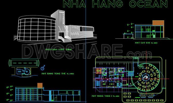 5 months ago
                

                
             41653. Free download restaurant architectural CAD drawing