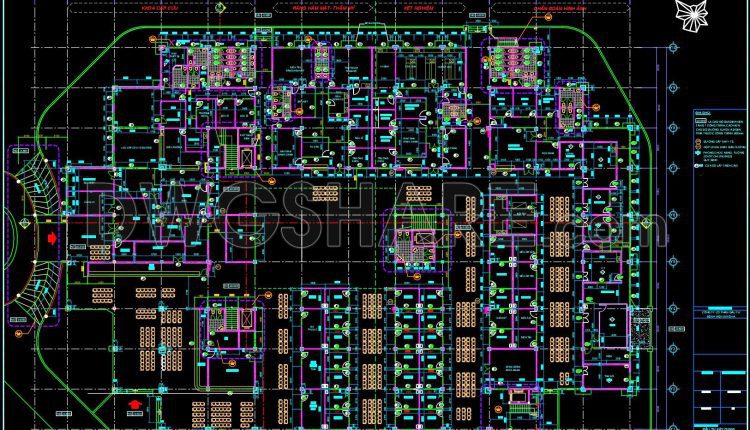 55. Free Download 65,000 M2 Hospital First Floor Plan Cad Drawings