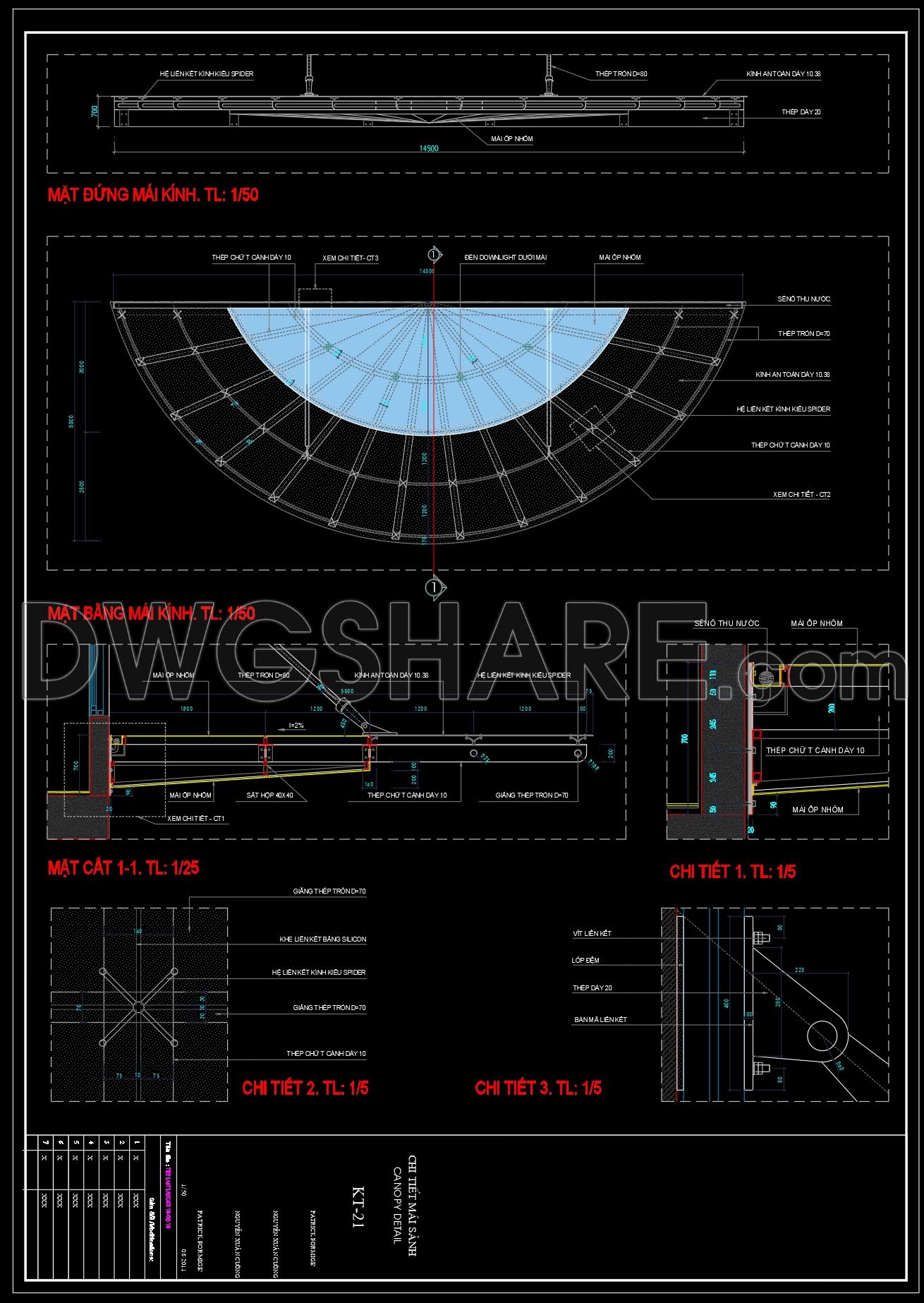 591. Download High-detail Cad Drawings Of Glass Canopy With Spider Structure