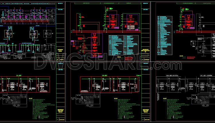 70. Cad Drawings Of 110kv Power Plant Design With Gis Substation (2)