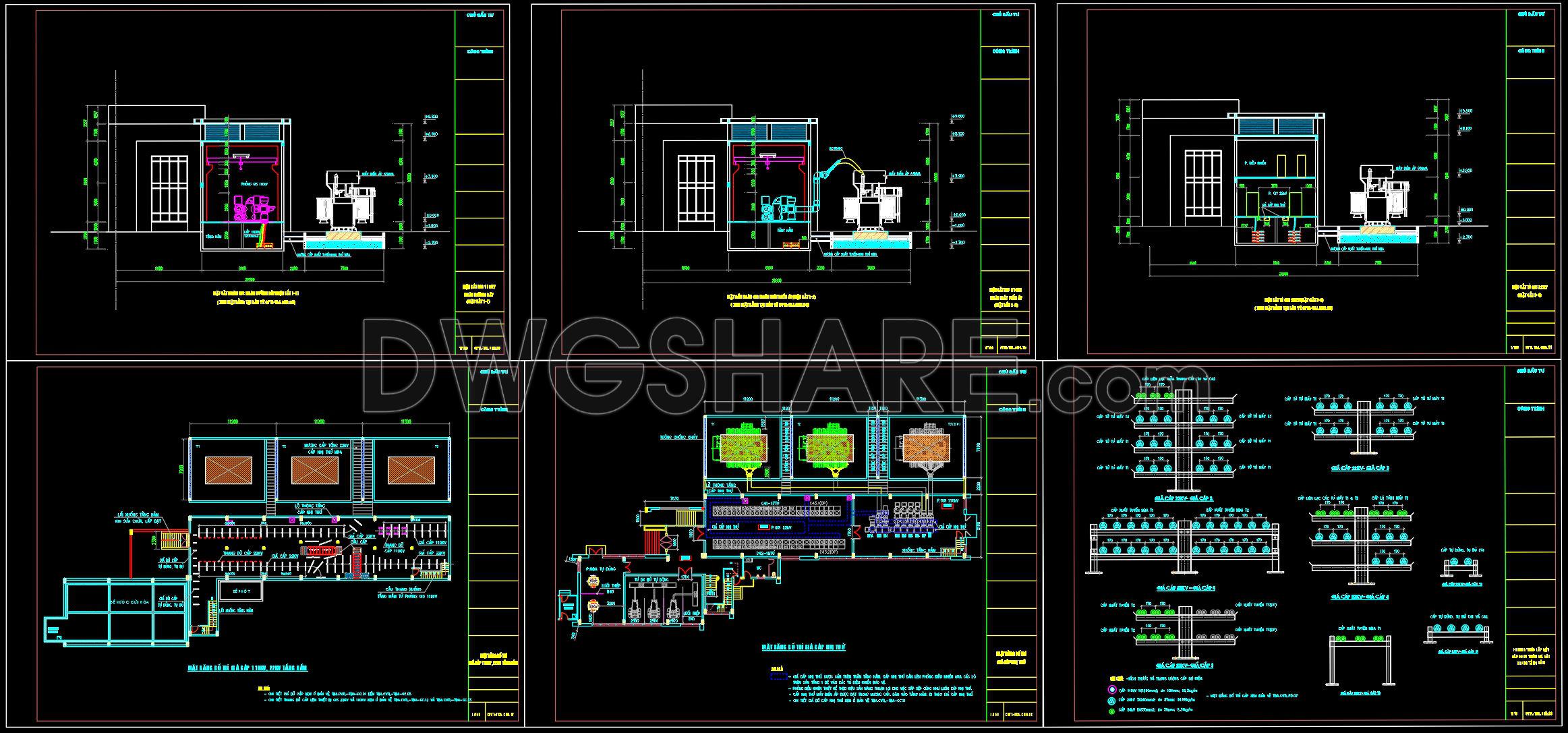 70. Cad Drawings Of 110kv Power Plant Design With Gis Substation (3)