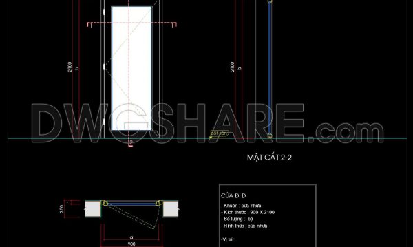 6 months ago
                

                
             220819. Free CAD Drawing of Plastic Entrance Door – Elevation, Sections, and Technical Dimensions