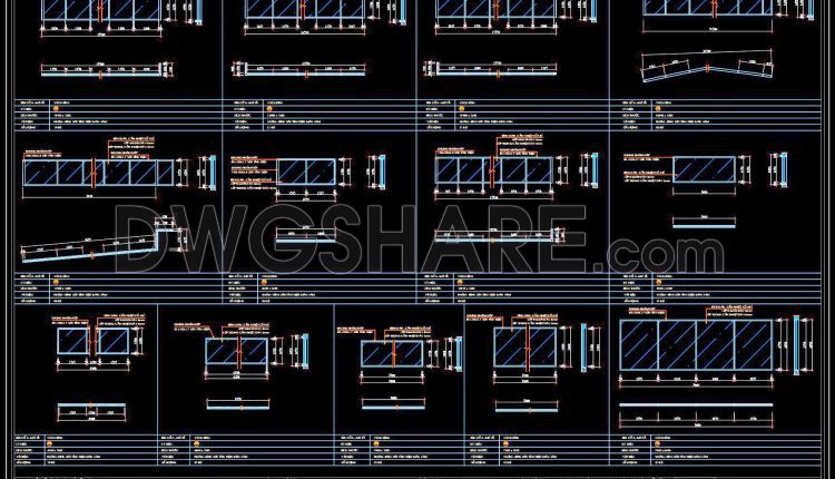 823. Free Download CAD Drawings of Doors, Windows, and Aluminum Glass Partitions (3)