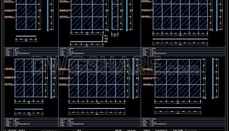 823. Free Download CAD Drawings of Doors, Windows, and Aluminum Glass Partitions (2)