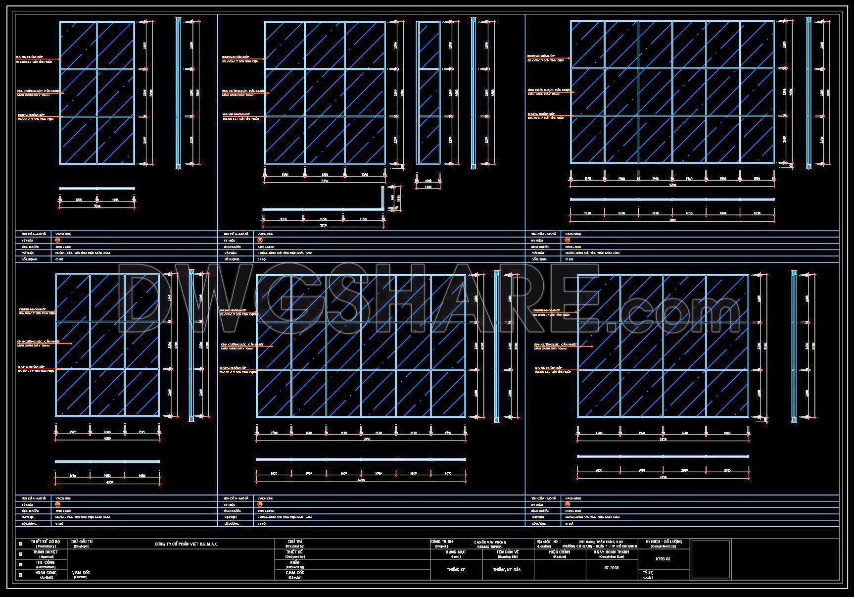 823. Free Download CAD Drawings of Doors, Windows, and Aluminum Glass Partitions (2)