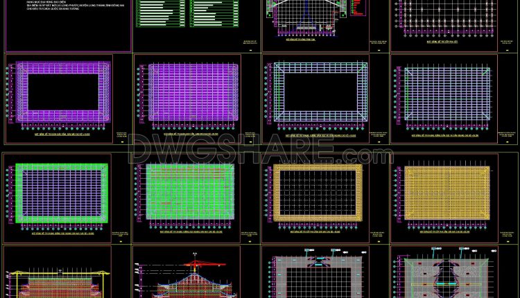 83. Download Cad Construction Method Drawings Of Dai Hung Bao Dien Temple (1)