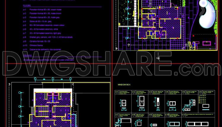 843. Download Cad Drawings Of A 6-bedroom Open-plan House With Garden And Swimming Pool (5)