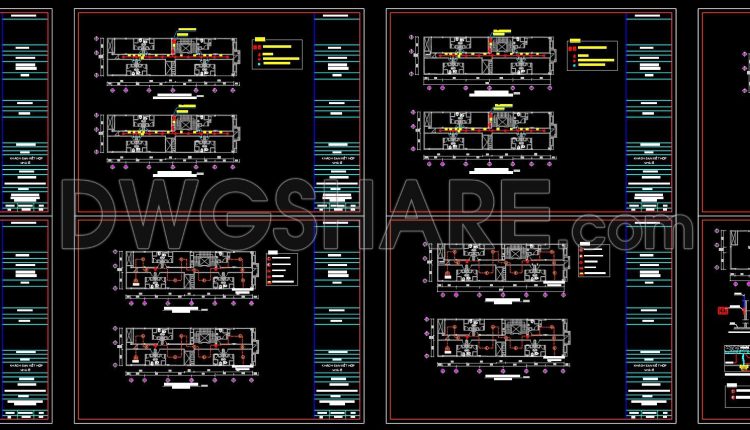 846. Download Cad Drawings Of A 5-storey Hotel And Residential Building Design (8m × 27m) (2)