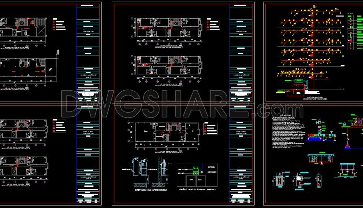 846. Download Cad Drawings Of A 5-storey Hotel And Residential Building Design (8m × 27m) (4)