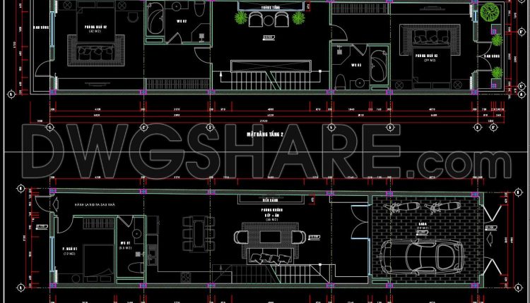 860. Full Cad Drawing Of 5-storey Townhouse – Detailed Floor Plans & Facade (2)