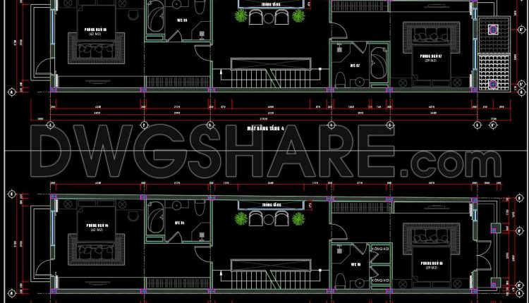 860. Full Cad Drawing Of 5-storey Townhouse – Detailed Floor Plans & Facade (3)