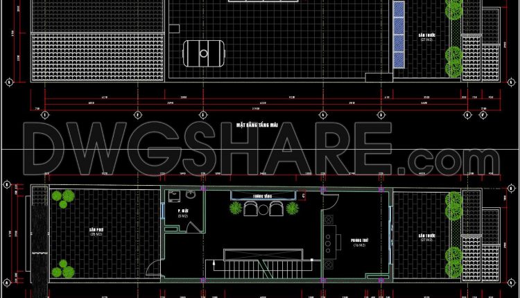 860. Full Cad Drawing Of 5-storey Townhouse – Detailed Floor Plans & Facade (4)