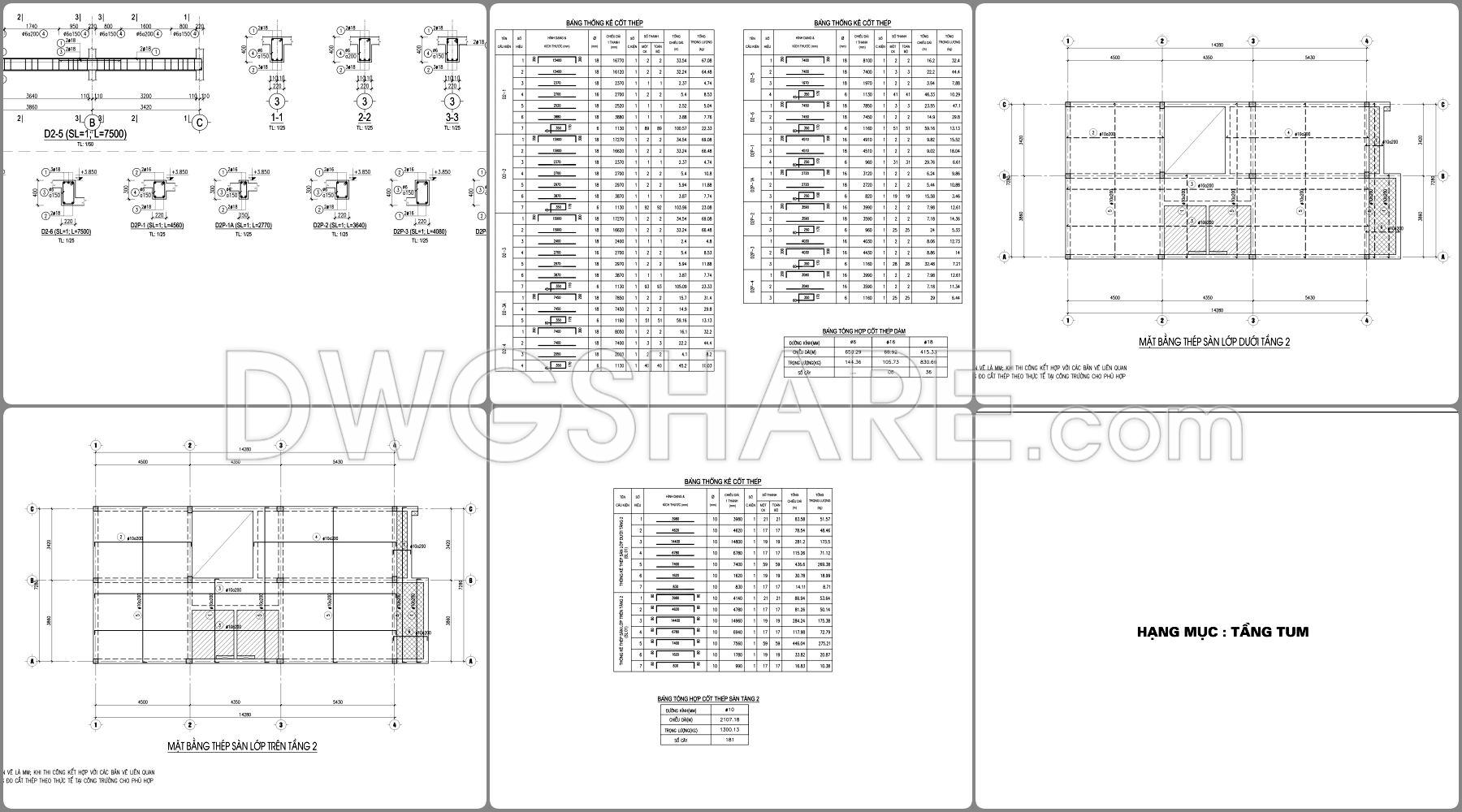 869. Download Full Construction Design Cad Drawings For A 3-storey House (7.5m X 16m) (16)