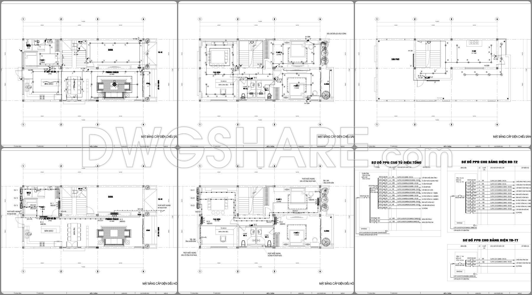 869. Download Full Construction Design Cad Drawings For A 3-storey House (7.5m X 16m) (22)