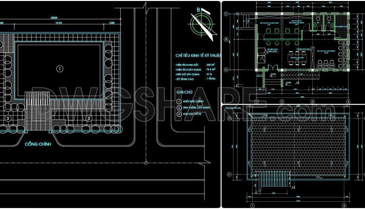 06. Cad Drawings For The Design Of A Commune Central Post Office With A Floor Area Of 8.7 M × 12.7 M (2)