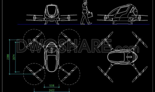 4 months ago
                

                
             168115. Free Passenger Drone CAD Model and Drawings DWG