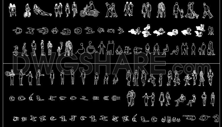 129. Free Download AutoCAD People Blocks for Architecture and Interior Design (1)