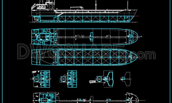 130. Free Tanker Ship CAD Drawings DWG Download