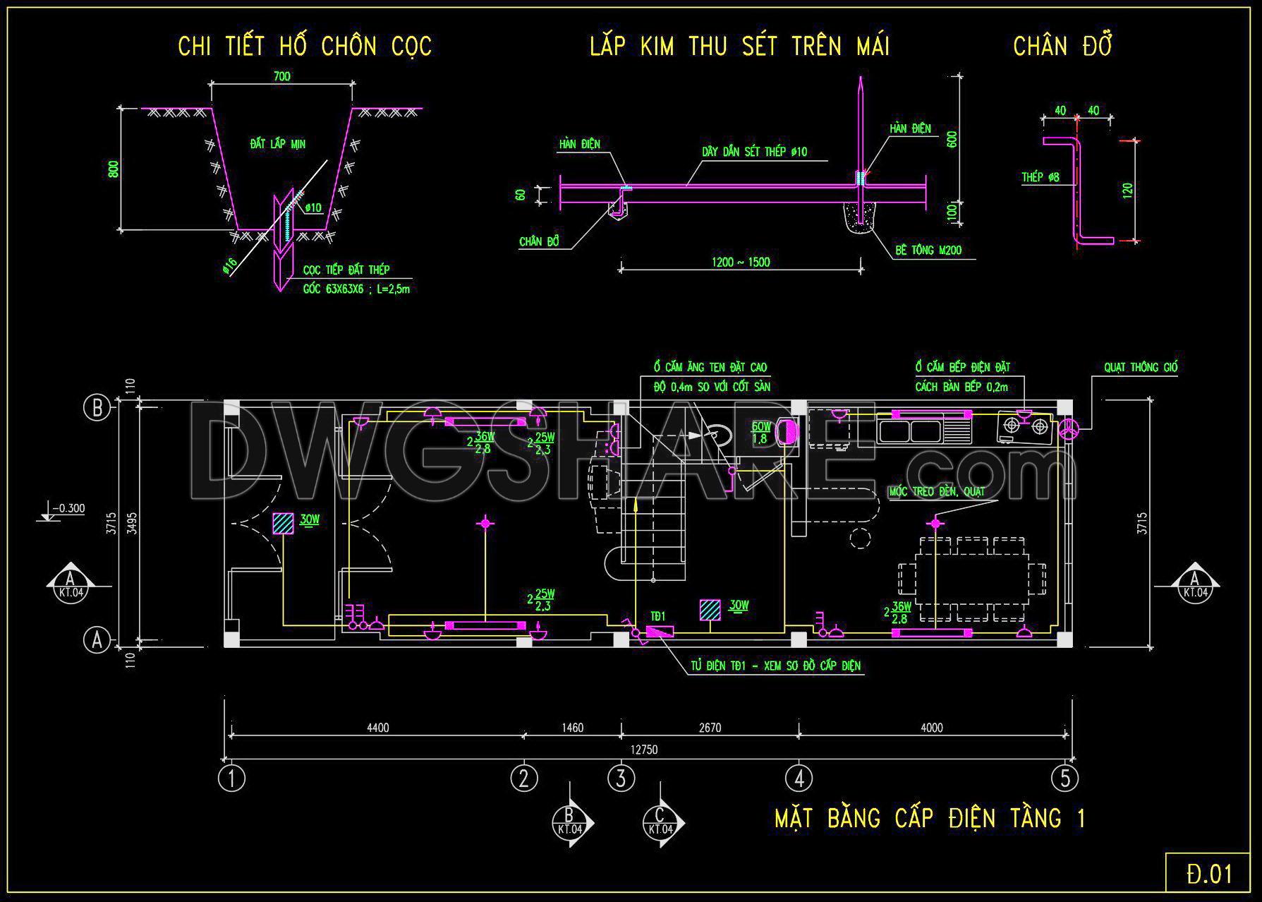 153. Free Download Electrical Design Drawings for a 4-Story Townhouse (1)
