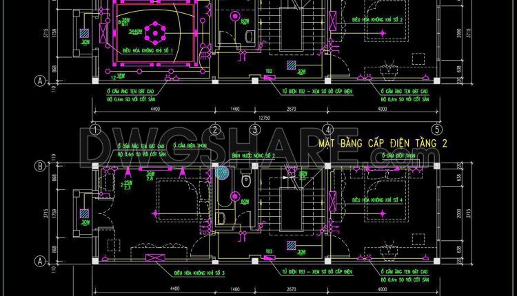 153. Free Download Electrical Design Drawings for a 4-Story Townhouse (4)