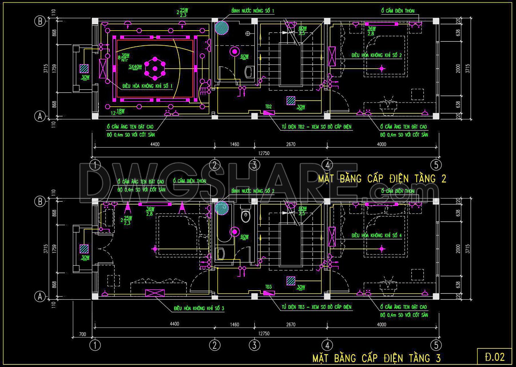 153. Free Download Electrical Design Drawings for a 4-Story Townhouse (2)